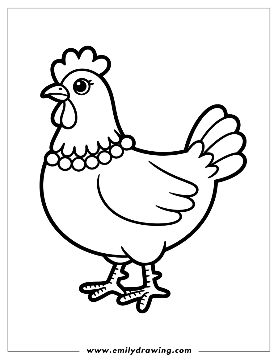 Outline of a hen.