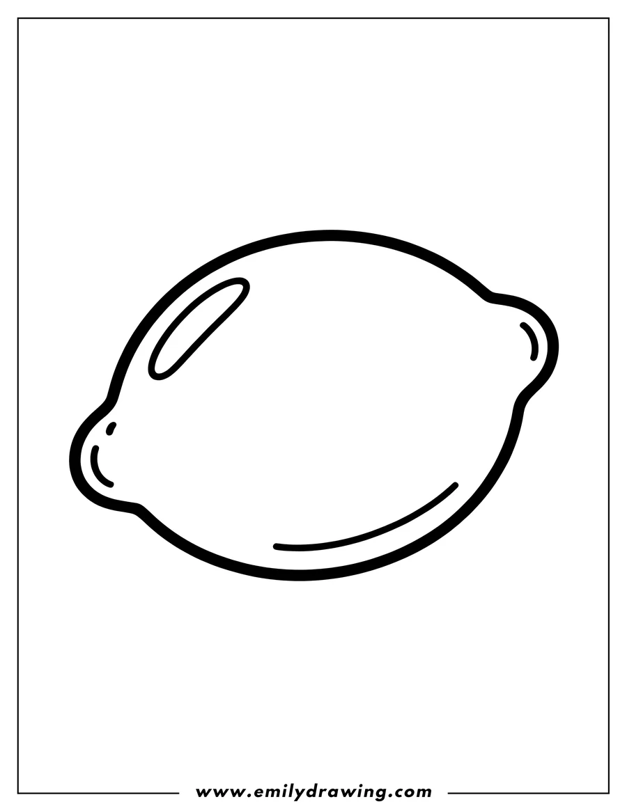 Simple outline of a lemon.