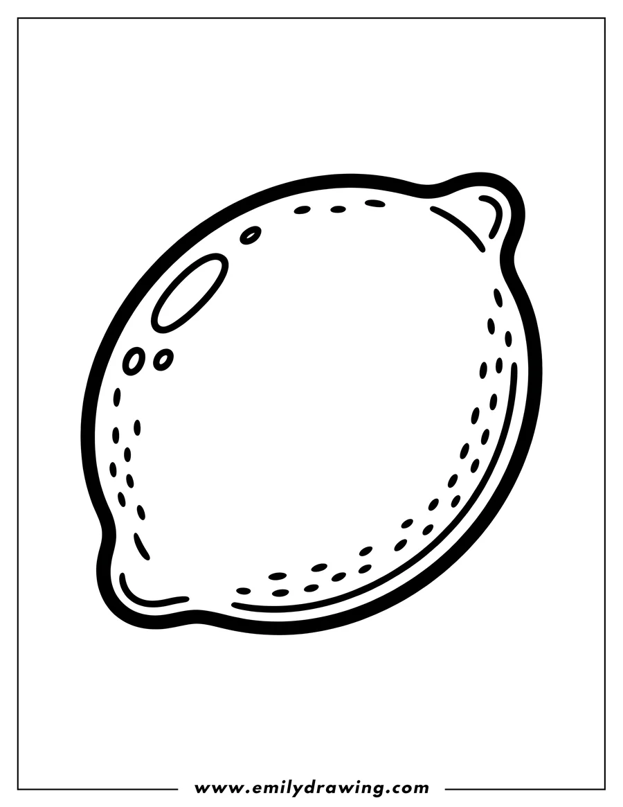 Outline of a whole lemon.