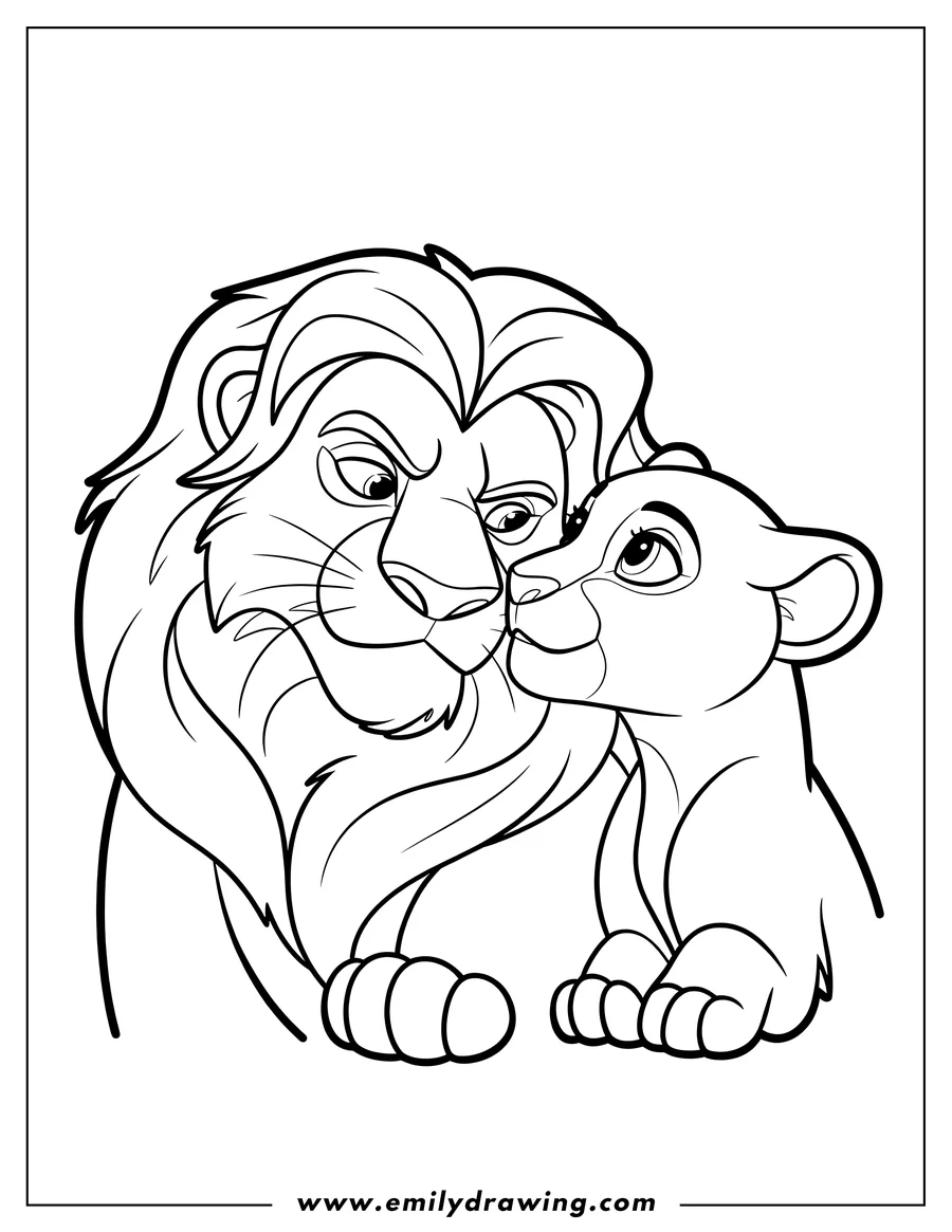 Free to print drawing of adult Lion