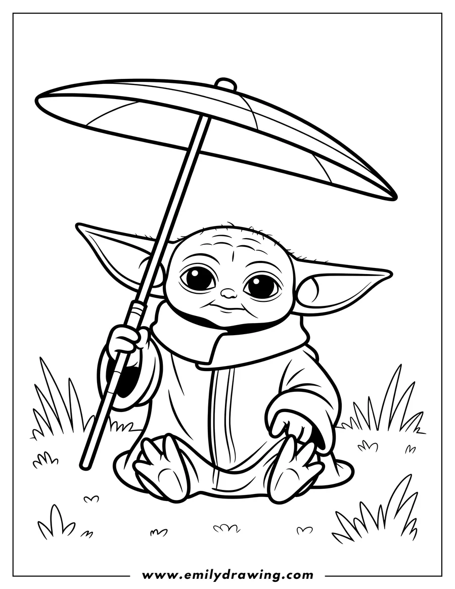 High quality printable alien Child for coloring