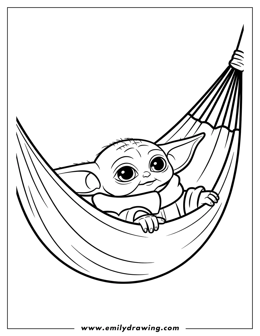 Downloadable coloring page of alien Child