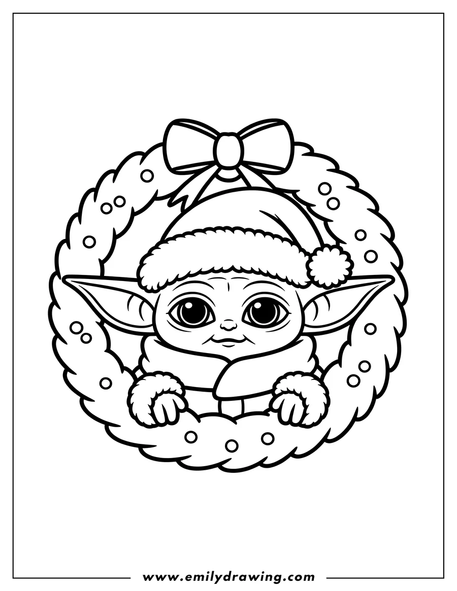 Doodle style coloring picture of alien Child