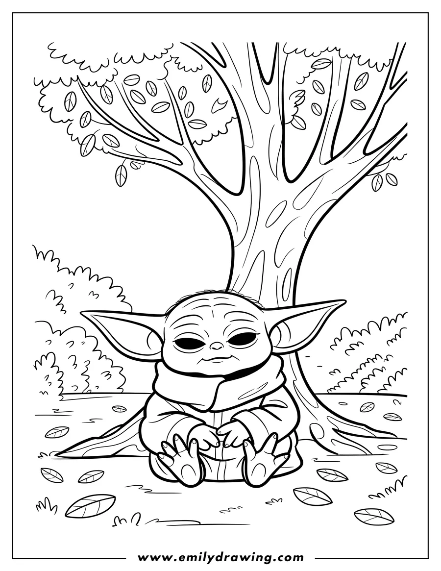 Coloring page of alien Child