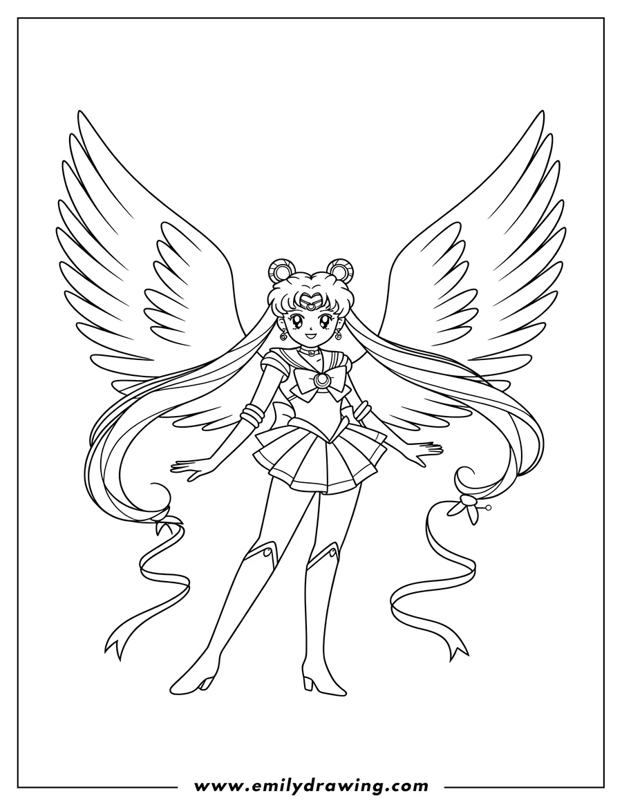 Free to print drawing of anime Heroine