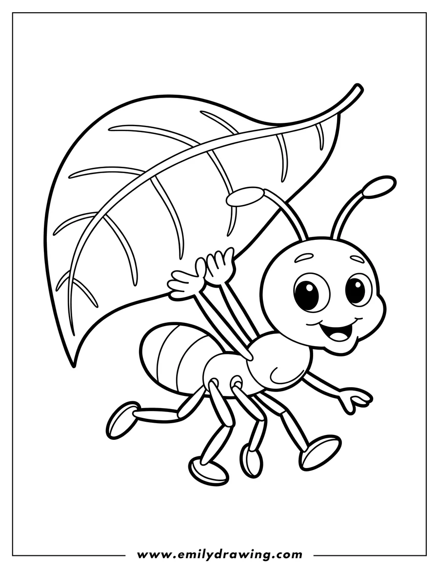 Free to print drawing of ant