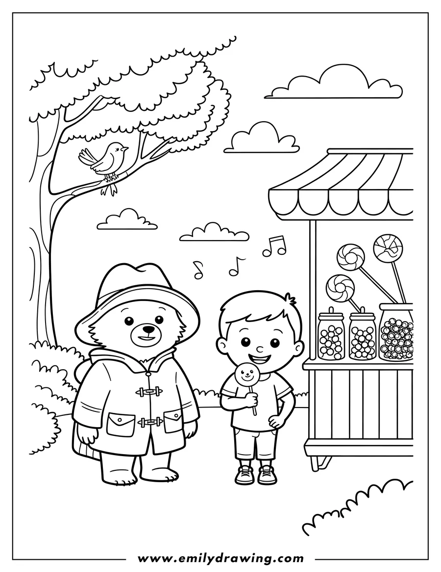 Free to print drawing of bear