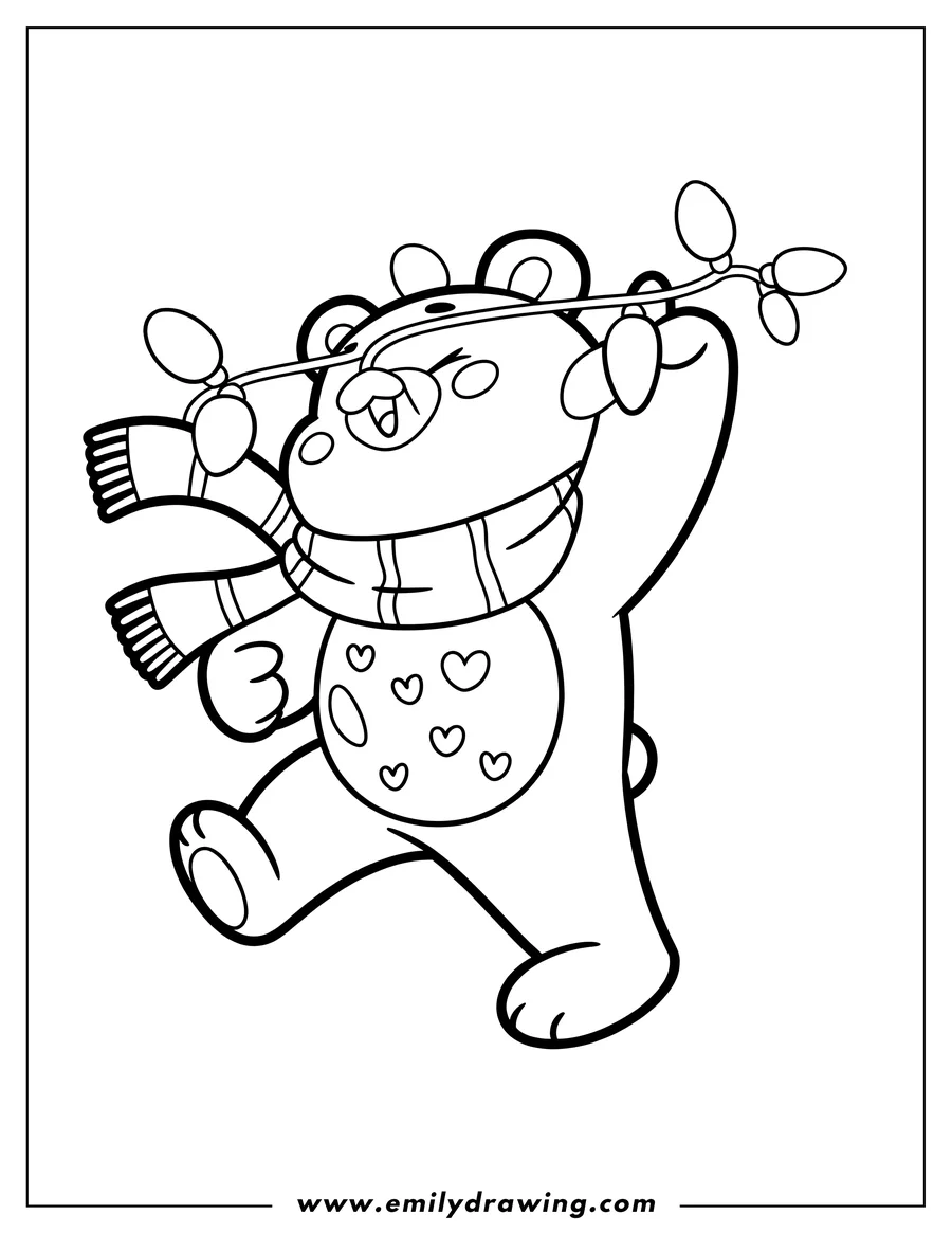 Vector style outline of bear