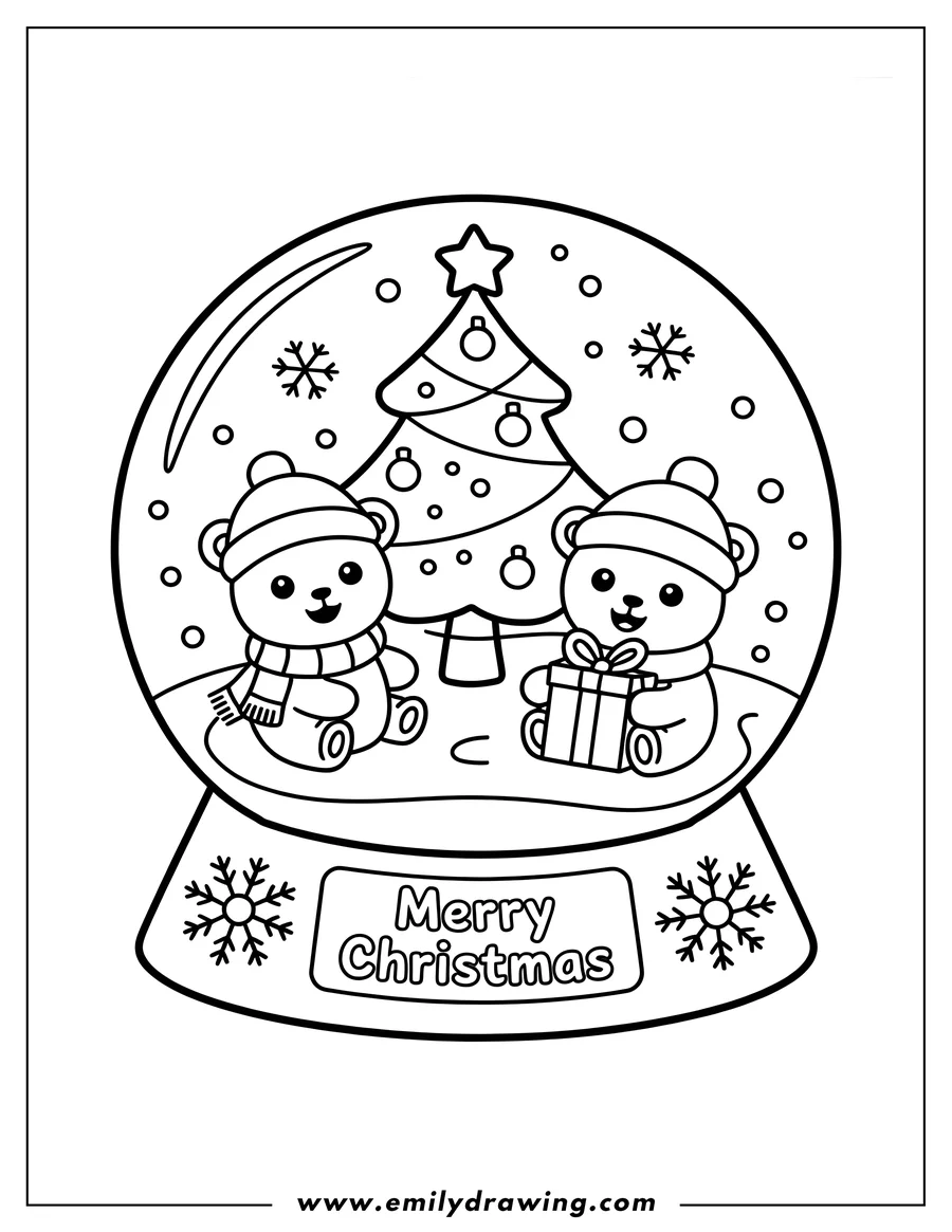 Coloring sheet featuring bear