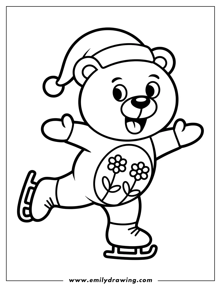 Free to print drawing of bear