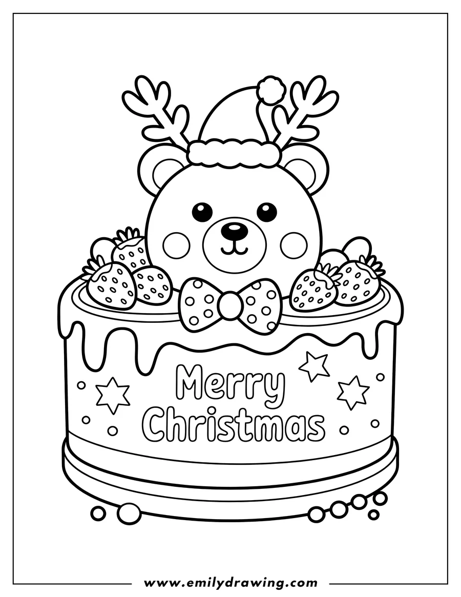 Coloring page for kids: bear