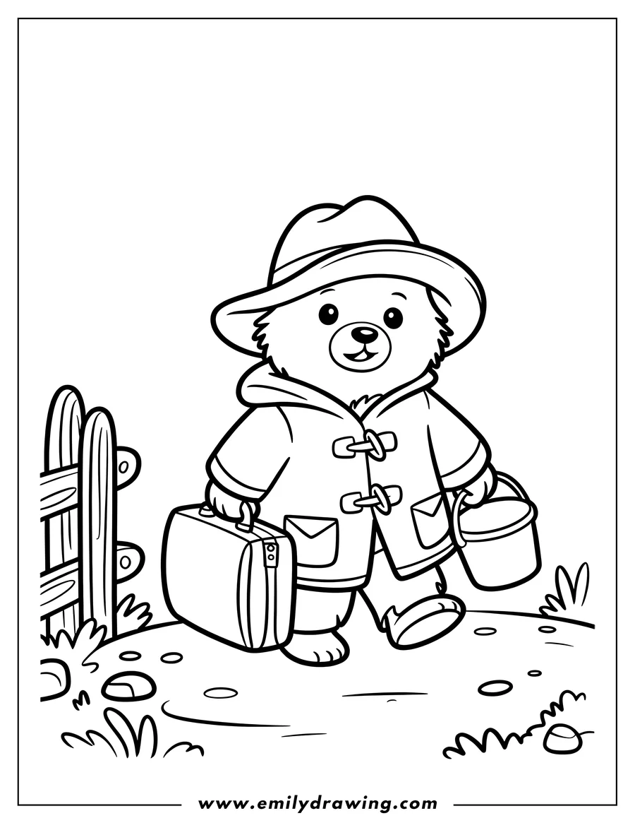 Free to print drawing of bear
