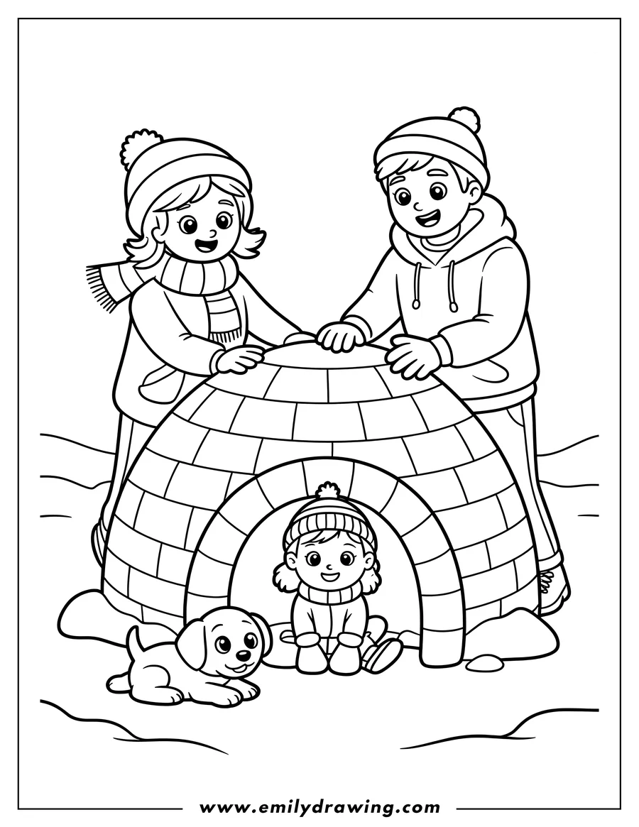 Coloring page of boy