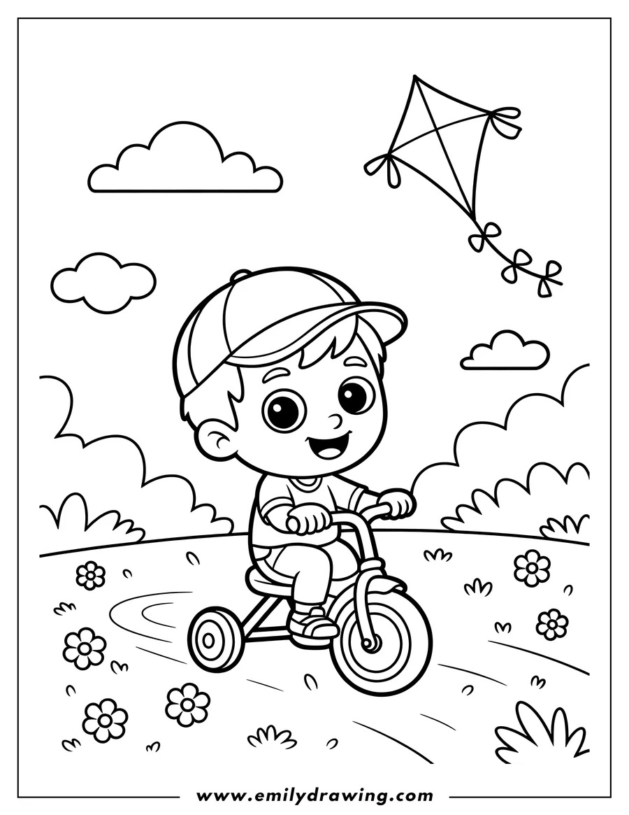 High quality printable boy for coloring