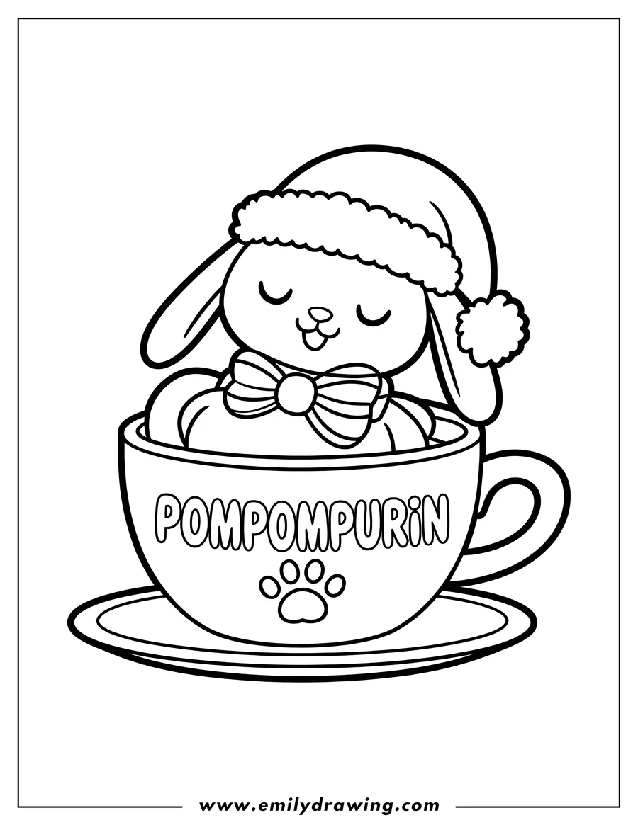 Clean line drawing: bunny