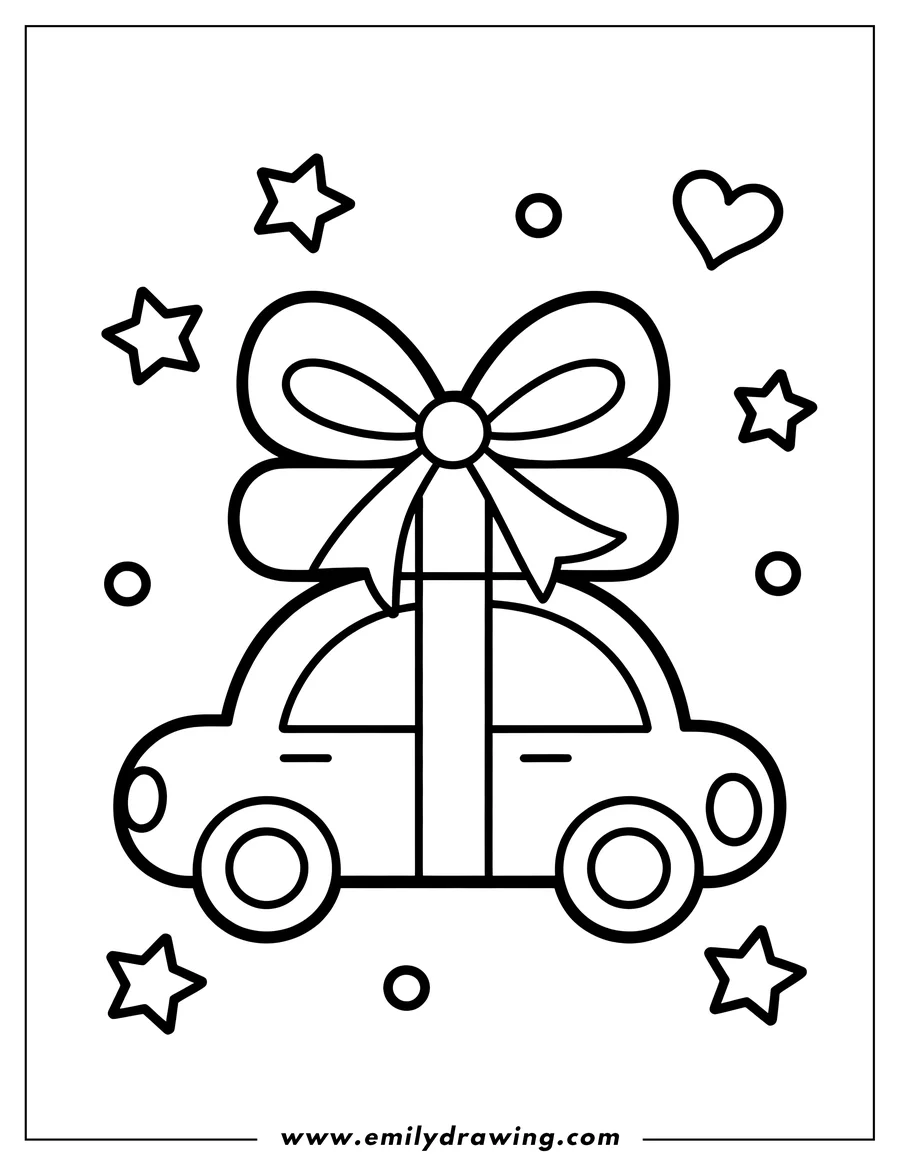 Coloring page of car