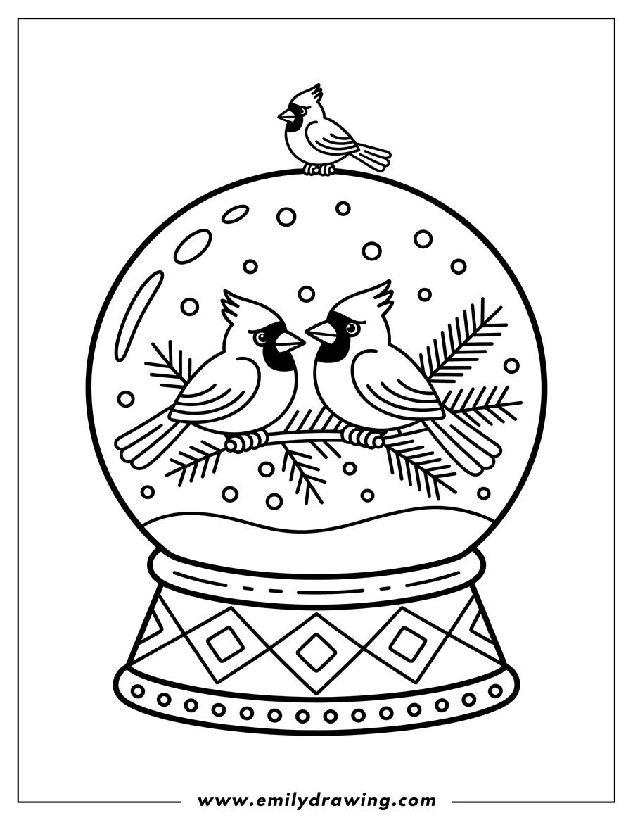 Free to print drawing of cardinal Pair