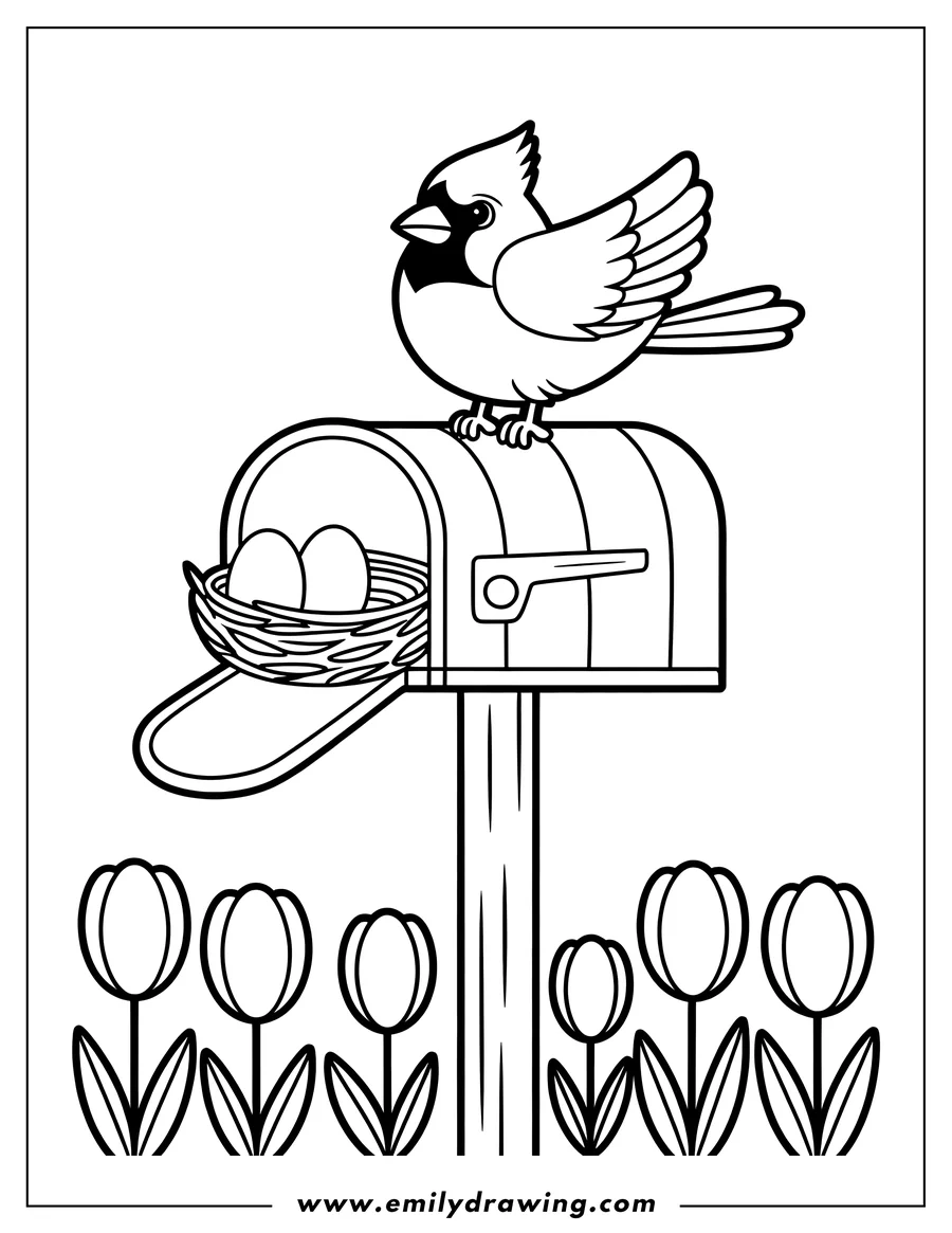 Simple sketch of cardinal to color