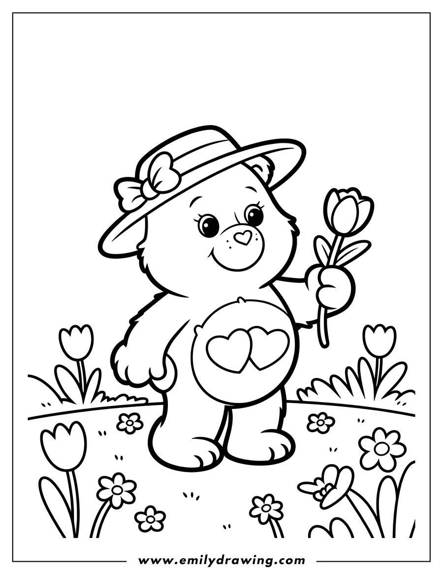 Free to print drawing of care Bear