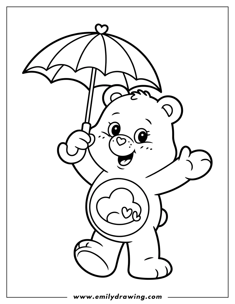 Coloring page of care Bear