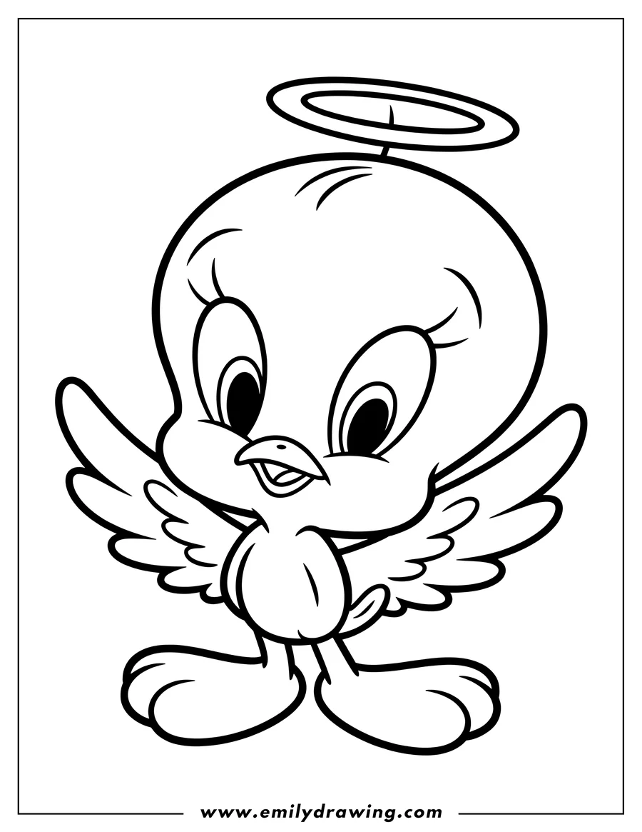 Free printable coloring sheet of cartoon Bird