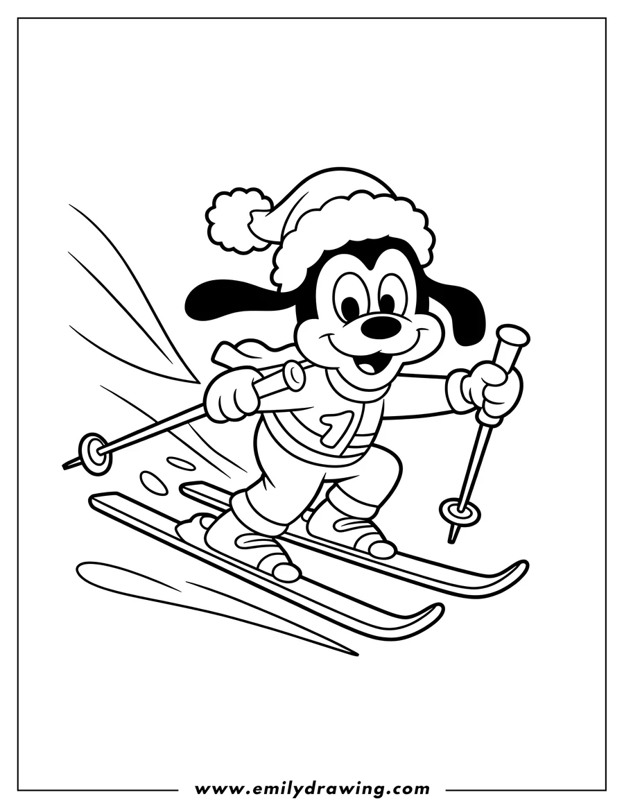 Coloring page for kids: cartoon Dog