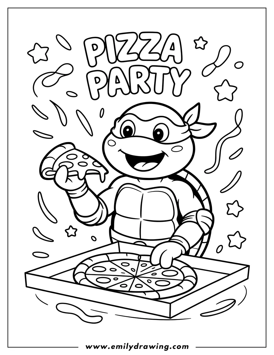 High quality printable cartoon Turtle for coloring