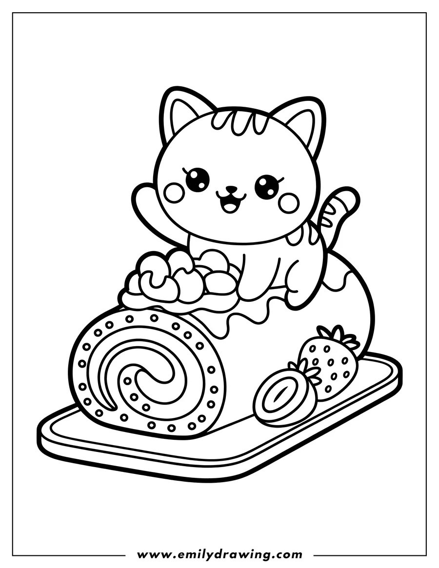 High quality printable cat for coloring