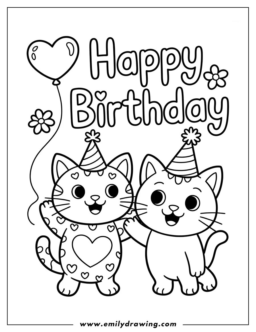 Printable coloring page of cat