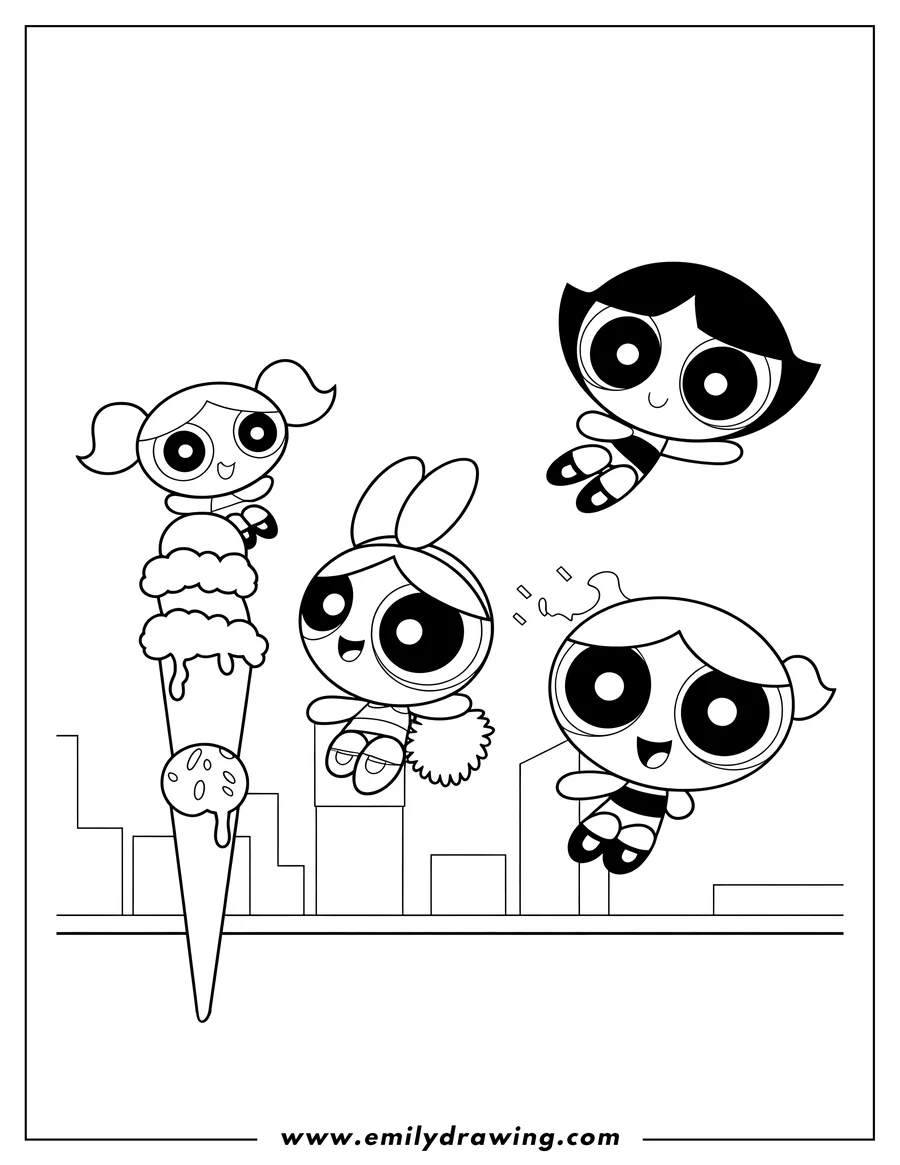 PDF style coloring page: character