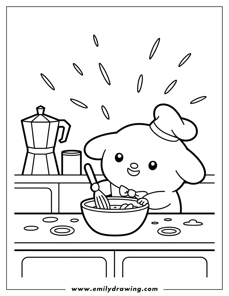 High quality printable character for coloring