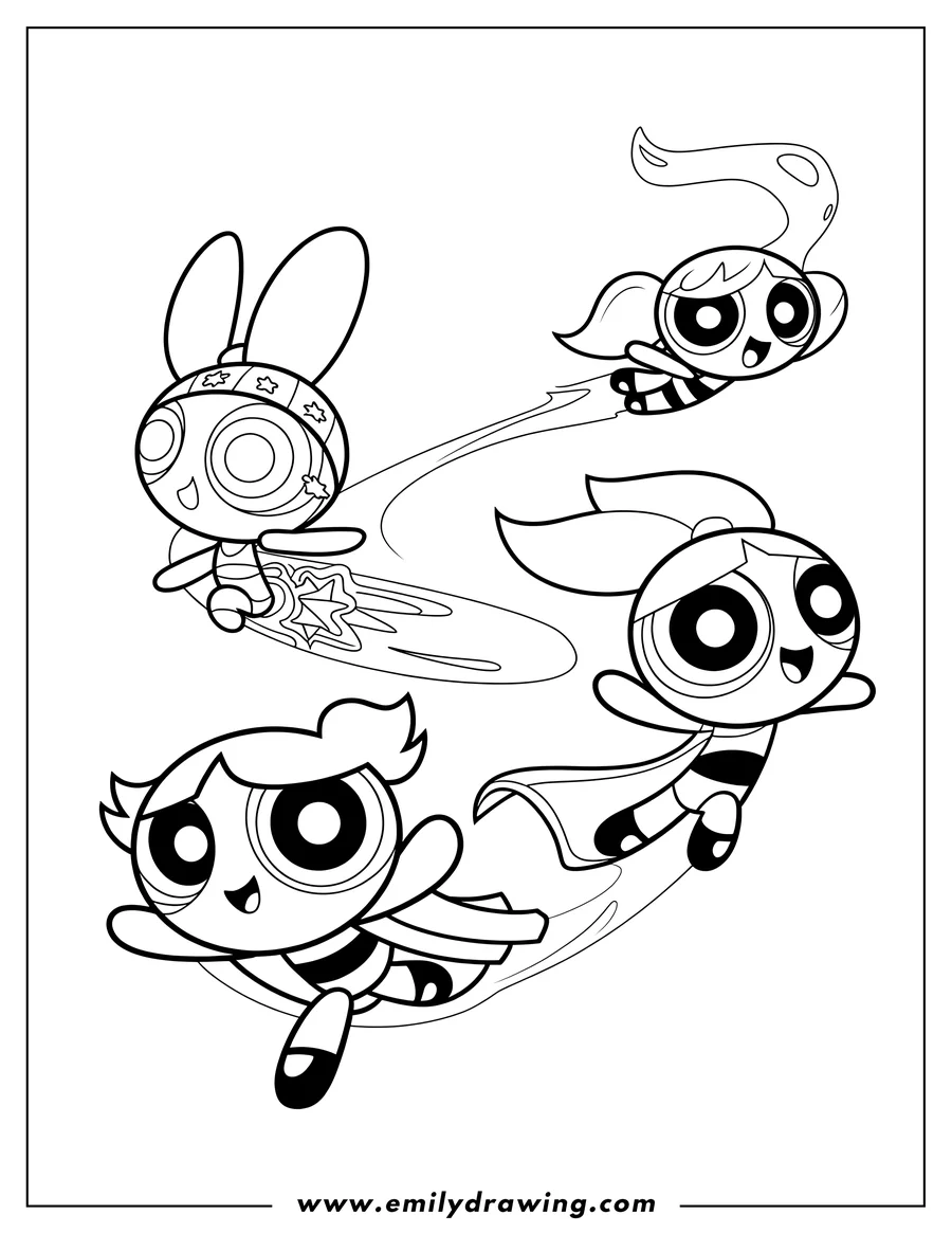 Printable line art of character