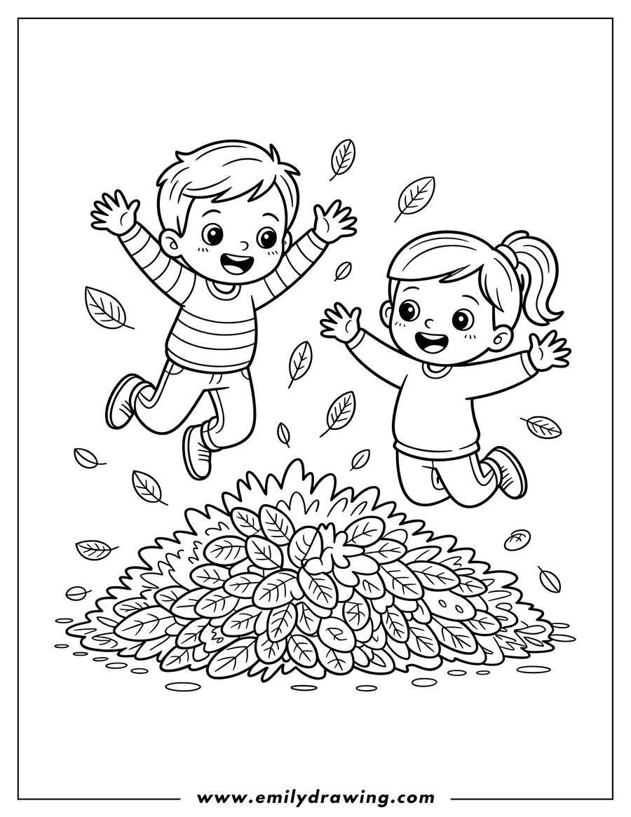 Linear illustration of boy