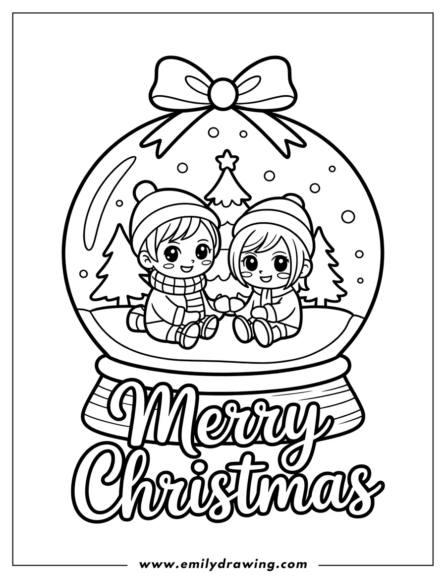 Vector style outline of child