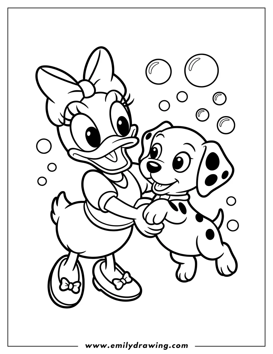 Free printable coloring sheet of duck
