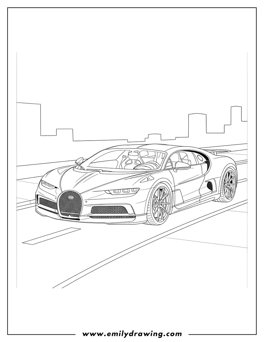 Bugatti Coloring Pages Emily Drawing