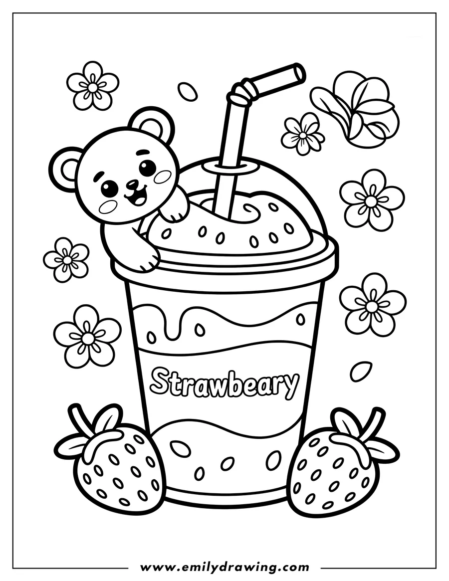 Free to print drawing of bear