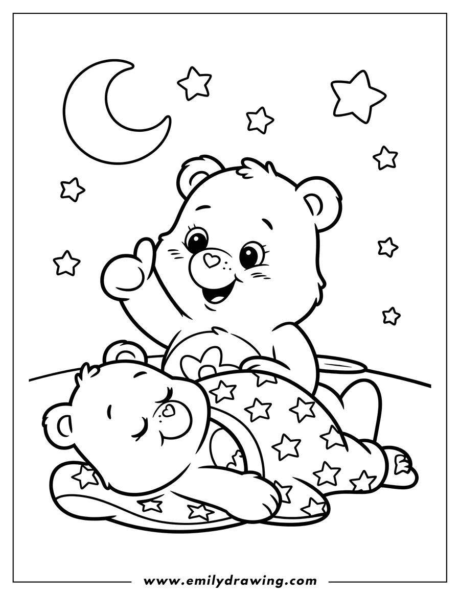 Vector style outline of bear