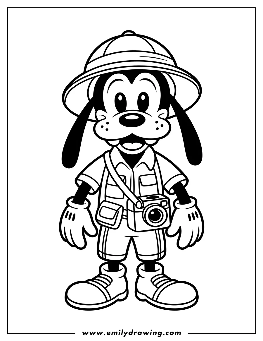 Coloring page of cartoon Dog