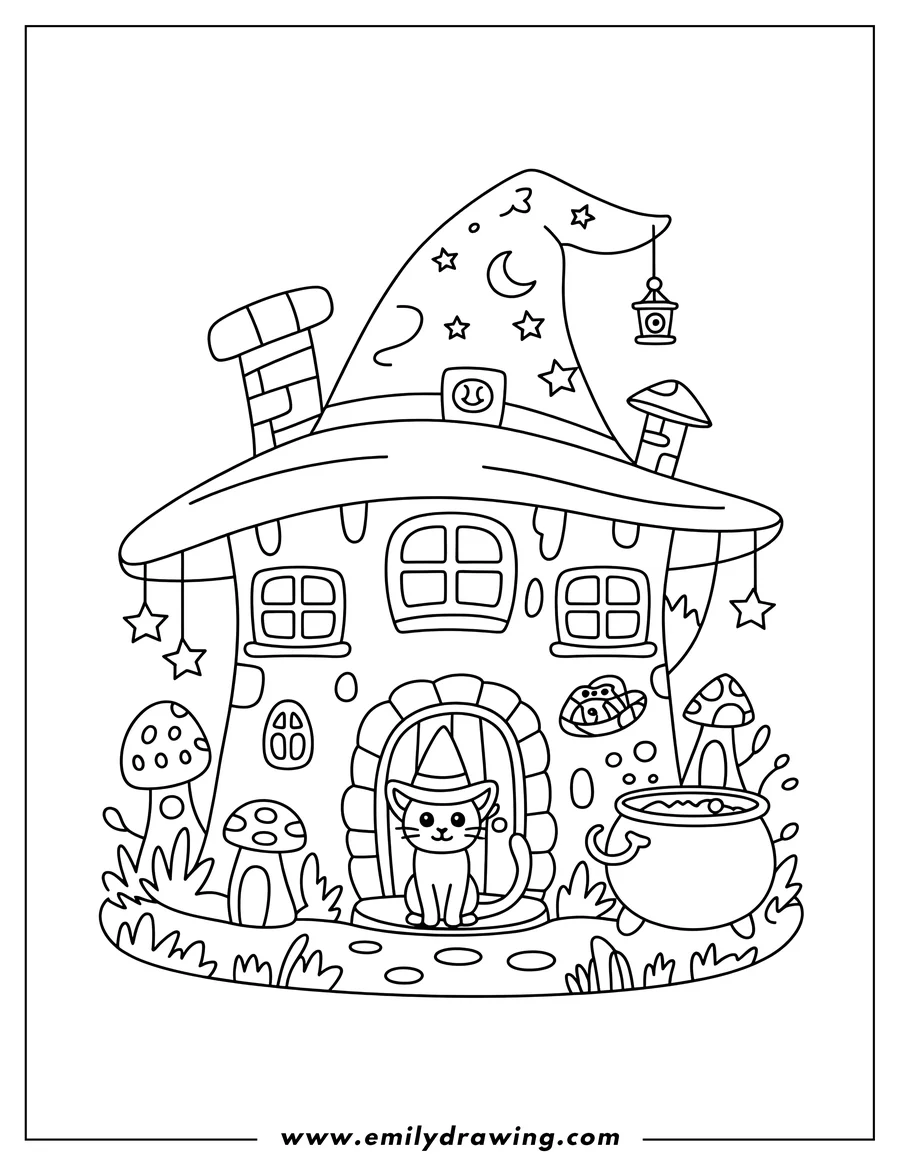 Free to print drawing of cat