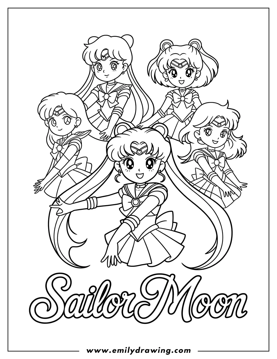 Vector style outline of character Group