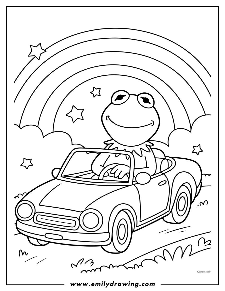 Linear illustration of frog