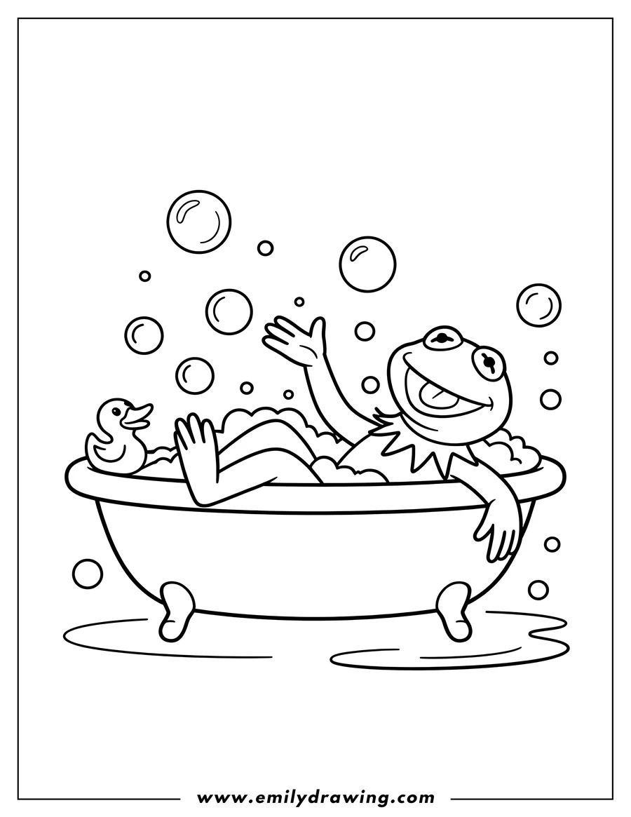 Outline drawing of frog