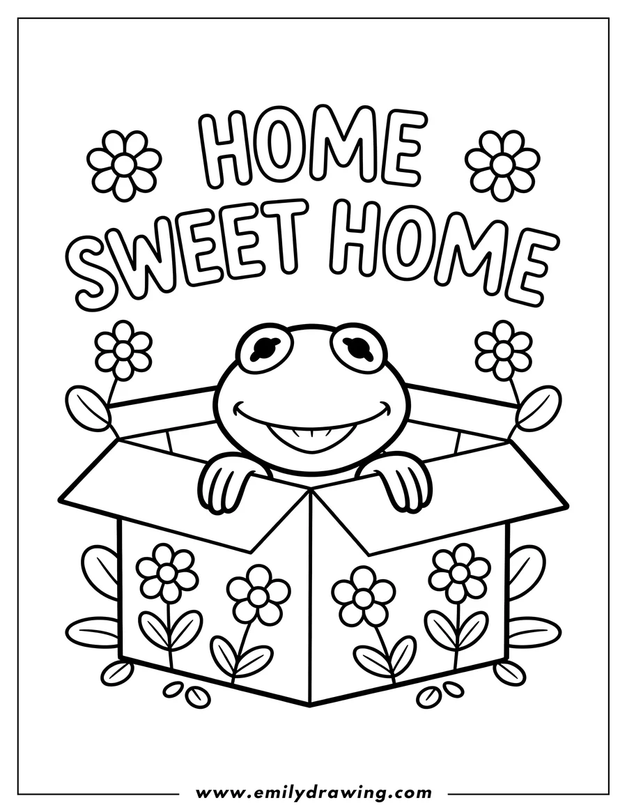 Linear illustration of frog