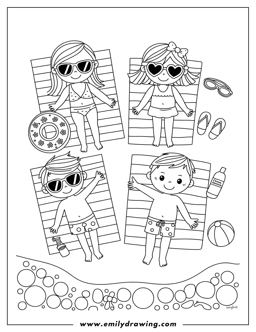 Free to print drawing of girl