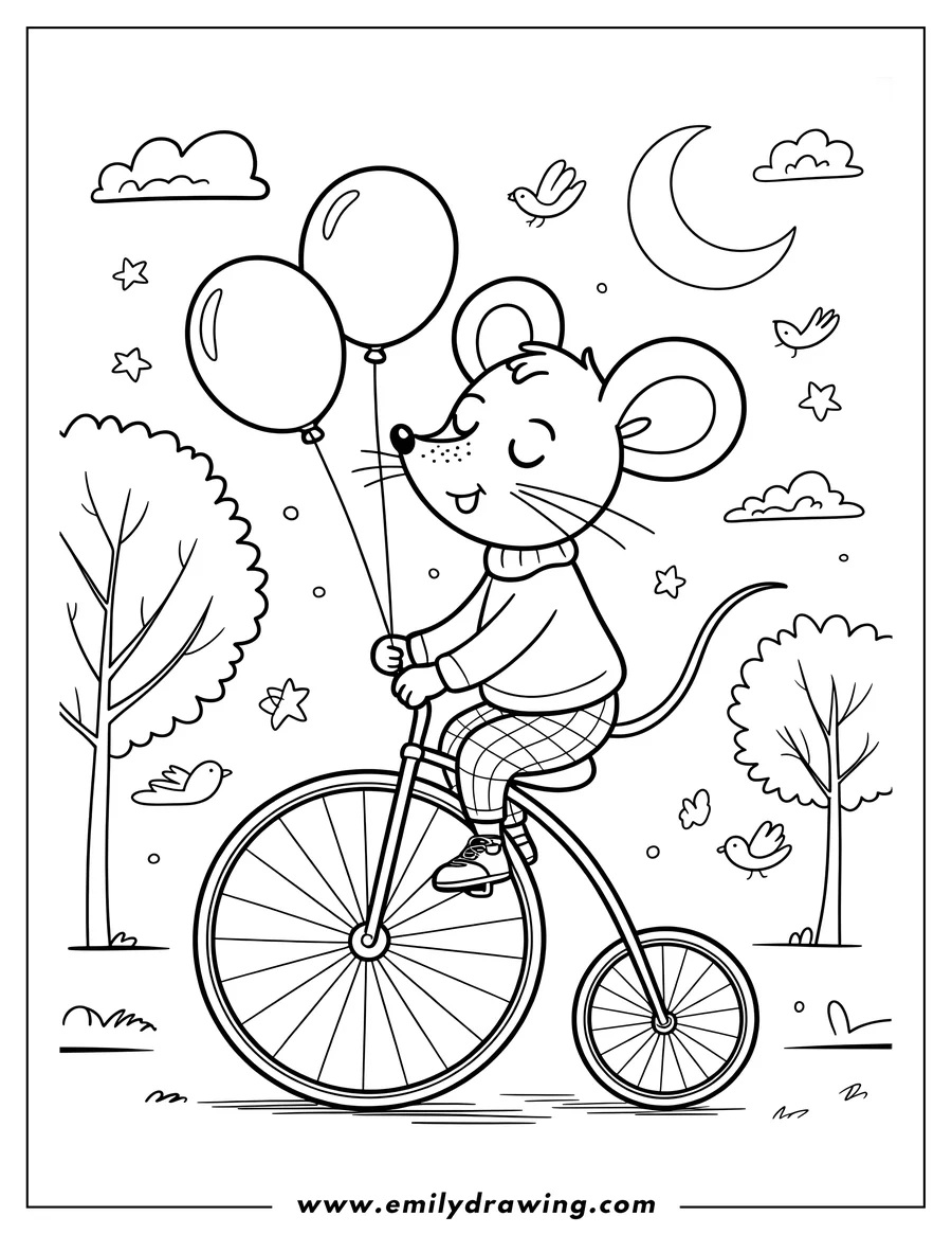 Vector style outline of mouse