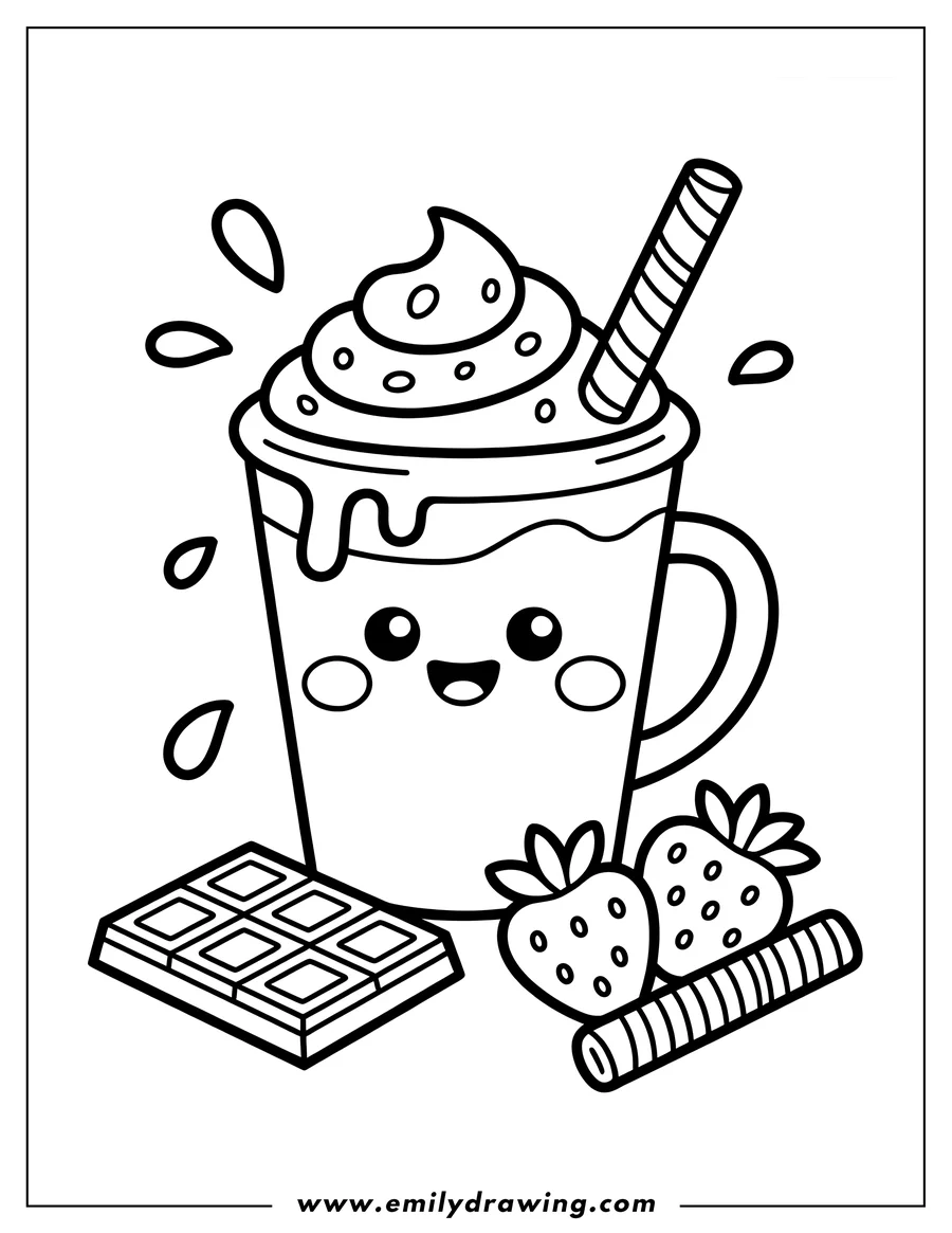 Coloring page of mug