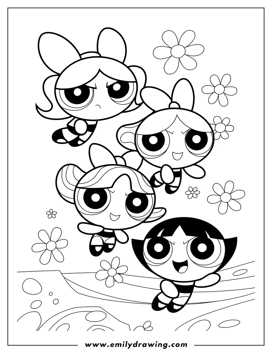 Clean line drawing: character