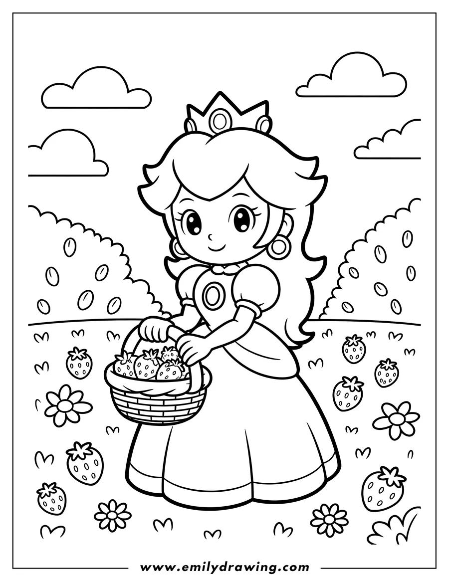 Free printable coloring sheet of princess