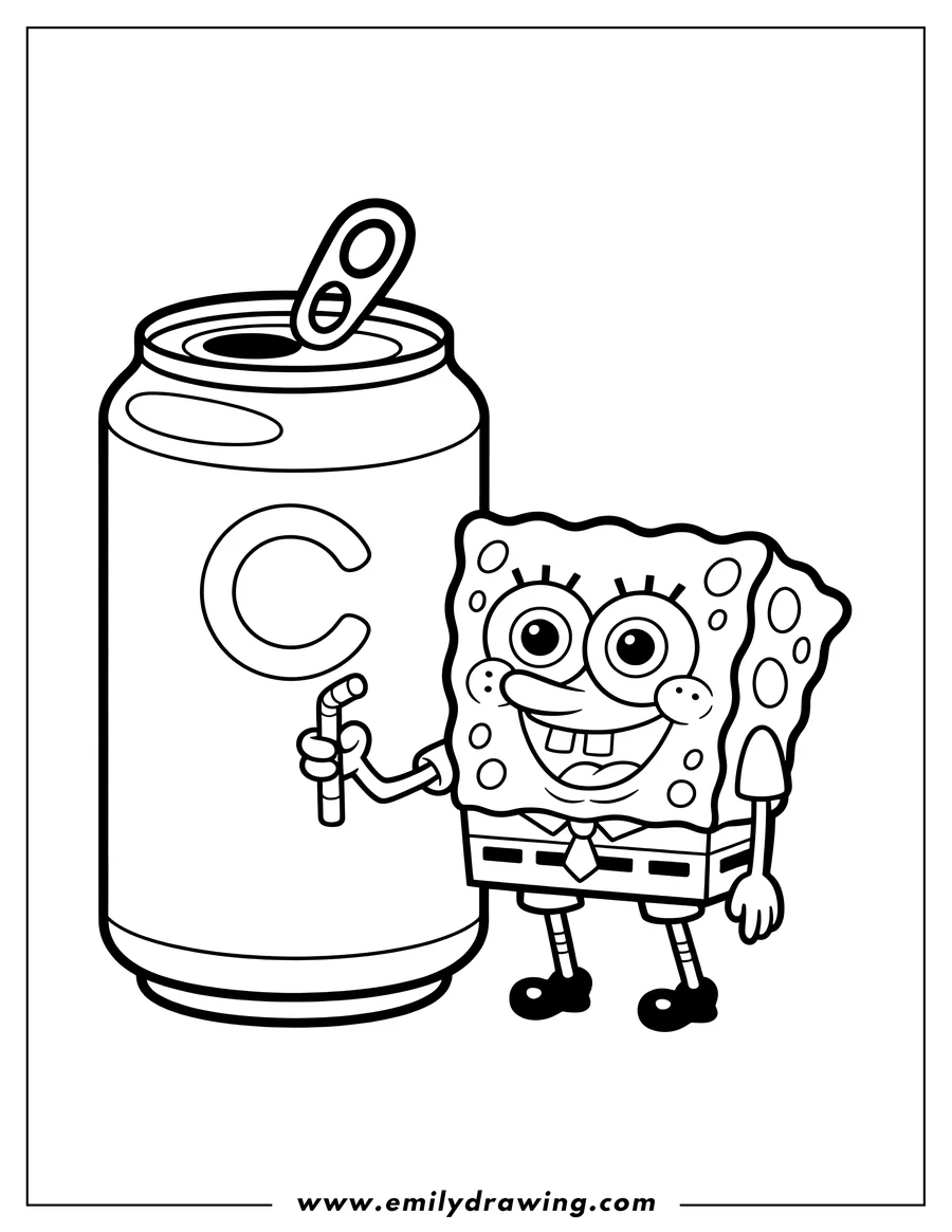 Coloring page for kids: spongeBob SquarePants
